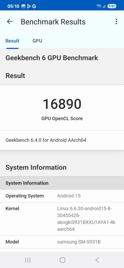 Samsung Galaxy S25 Review gb6 ocl