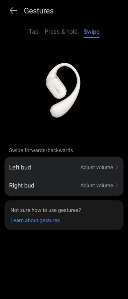 Huawei FreeArc Review controls 3